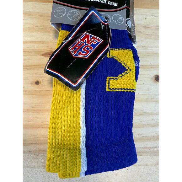 NWT Klein Bearkats Sports Performance Blue And Yellow Socks Size Large Adult - Picture 10 of 13